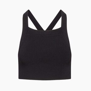 Aritzia Wilfred Black Cayenne Top